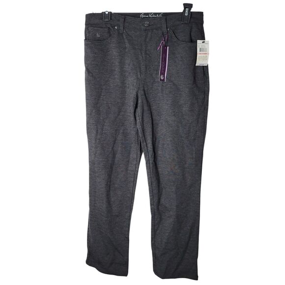 Gloria Vanderbilt Womens Size 10 Gray  Solid Amanda Slimming Tapered Leg Pants - Picture 11 of 13